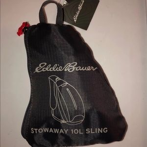 Eddie Bauer Backpack! Folds out of the zip pouch!